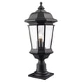 thumbnail image 2 of Z-Lite Melbourne 1 Light Outdoor Pier Mount Light in Black, 2 of 2