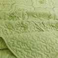 thumbnail image 5 of 3 Piece Floral Embroidered Quilted Bedspread Set Queen/King Size,All Seasons Lightweight Bed Set Scallop Edges Covetlet with Pillow Sham, 5 of 5