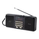 thumbnail image 3 of Radio portátil recargable, dispositivo de audio estéreo AM/FM, radio de mano ligera Negro, 3 of 8