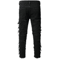 thumbnail image 3 of Boy's Skinny Fit Comfy Jeans Ripped Destroyed Distressed Stylish Slim Washed Denim Jeans Pants Black 10, 3 of 7