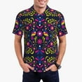 thumbnail image 3 of Balery Colorful Mexican Printed Men’s Short Sleeve Polo Shirt, Midweight Men's Shirt,Golf Polo shirts -XX-Large, 3 of 9