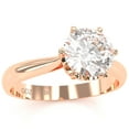 thumbnail image 2 of Crown Setting White Topaz Engagement Ring In 14k Rose Gold, 2 of 6
