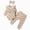 Q066-Khaki, variant on NOLDARES Newborn Baby Girl Clothes Infant Girls Floral Love Heart Printed Romper and Ruffle Pants Sets 4pcs Winter Fall Outfits(Q066-Wine)
