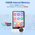 thumbnail image 3 of 128GB MP3 Player with Bluetooth, joliker 2.4" Portable Full Touch Screen Music Player with Speaker and Micro SD Card Slot, MP3 Player with FM Radio,Voice Recording,Earphone,for Kids and Outdoors, 3 of 8