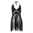 thumbnail image 4 of Camisole à Franges Couleur Unie pour Femmes - Couverture de Maillot de Bain de Plage avec Design Ajouré, 4 of 8
