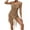 Khaki, variant on Quinlirra Women's Beach Cover Ups One Piece Fashion Sexy Comfy Solid Color Vent Sling Hollow Out Tassel Dress