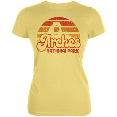 National Park Retro 70s Sunset Arches Juniors Soft T Shirt