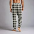 thumbnail image 5 of Domuza Pajama Pants for Men Plaid Comfortable Loose Stretch Drawstring Jogger Sleep Pants Lightweight Soft Casual Lounge Sleepwear with Pockets Complexion M, 5 of 9