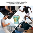 thumbnail image 6 of Bixox Men's USA Tourist Map Printed Short Sleeve Skinny Athletic T-Shirt, 6 of 6