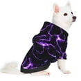 thumbnail image 2 of Fotbe Galaxy Lightning Print Small Dog Sweater Hoodies Pet Grey Hooded Soft Fleece Sweatshirts with Pocket Fall Winter Puppy Cat Sweaters Warm Clothes-Medium, 2 of 7