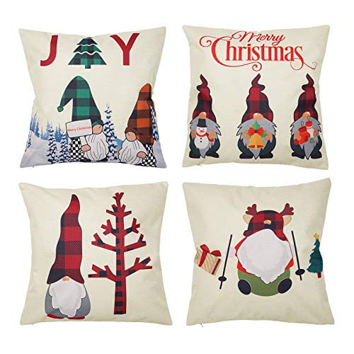 18'' Elife Polyester Merry Christmas Cushion Cover artificial Deer Pillow Case 