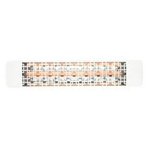 Eurofase Heating - 1500 Watt Plug-In Electric Infrared Single Element Heater-White Finish-Brix Decorative Fascia