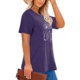 thumbnail image 3 of XCHQRTI Be Kind Womens Shirt Plus Size Graphic Tees Short Sleeve V Neck Summer Casual T Shirt, 3 of 6