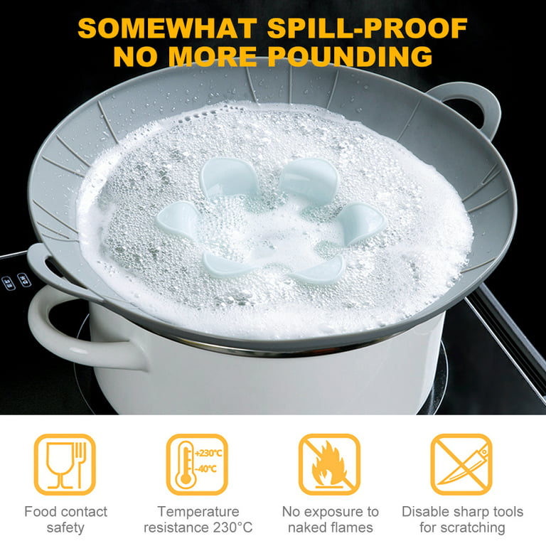 VONTER Spill Stopper Lid Cover,Boil Over Guard Lid,Silicone Boil