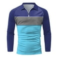 thumbnail image 5 of Ketyyh-chn99 Mens Fashion Polo Shirt Long Sleeve Collared Shirts Button Polos for Men Sweatshirts Fall Clothes Sky Blue,M, 5 of 5
