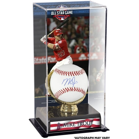 Angels Baseball Memorabilia - Mike Trout Los Angeles Angels Autographed Baseball and 2018 MLB All-Star Game Gold Glove Display Case with Image - Fanatics Authentic Certified