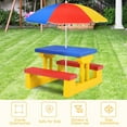 thumbnail image 7 of Spaco Kids Picnic Folding Table and Bench with Umbrella-Yellow, Toddler Table and Chair Set for Arts & Crafts, Snack Time, Homeschooling, Homework, 7 of 7