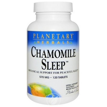 Planetary Herbals, Chamomile Sleep, 570 mg, 120 Tablets, Pack of (The Best Herbal Sleeping Tablets)