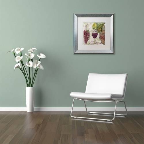Trademark Fine Art "Wine Cellar I" Canvas Art by Color Bakery White Matte, Silver Frame