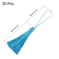 thumbnail image 2 of Unique Bargains 6.5' Silky Bookmark Tassels with Loop for DIY Craft Accessory, 20Pack Light Blue, 2 of 5