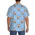 thumbnail image 3 of Sikiie Cute French Bulldog Men's Wrinkle Free Untucked Cuban Shirt Business Casual Button Down Shirts Short Sleeve ShirtXX-Large, 3 of 5