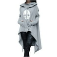 thumbnail image 2 of WXLWZYWL Womens Halloween Bomber Jacket Trendy Pumpkin Ghost Bat Spider Floral Print Casual Coat Zip Up Outerwear Windbreaker with Pockets Stand Collar Fall Clothes, 2 of 5