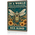 thumbnail image 1 of Funny Garden Decor Be Kind Bee Flower Vintage Metal Signs Garden Tin Sign for Home Outdoor Wall Decor 8×12 Inch, 1 of 5