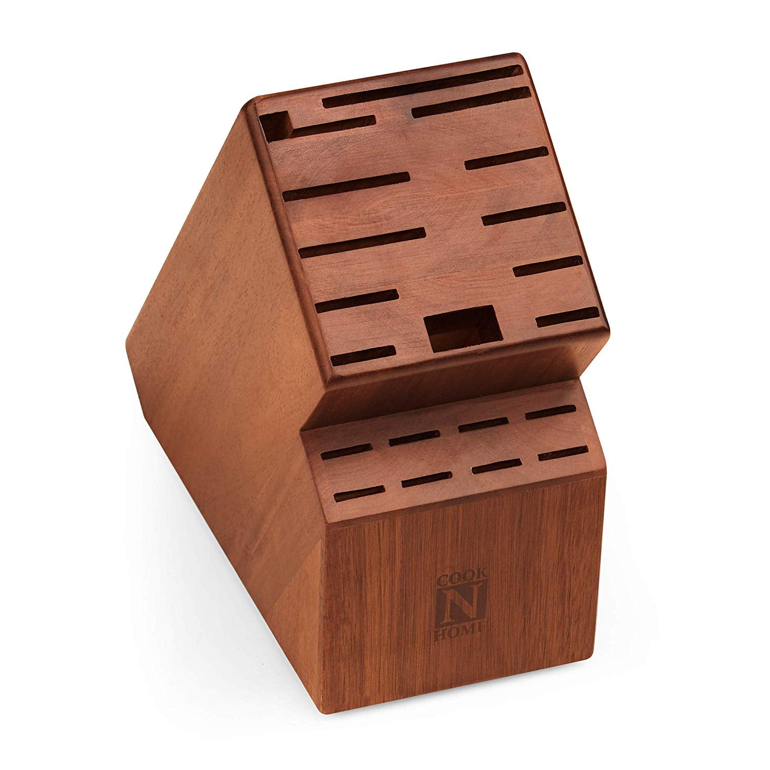 Cook N Home 02660 knife storage block 20 slots, Acacia wood - Walmart.com