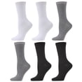 thumbnail image 2 of MeMoi Women's 6-Pack Flat Knit Athletic Sports Crew Socks - Mens - Male, 2 of 5