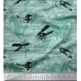 thumbnail image 1 of Soimoi Polyester Crepe Fabric Dot,Airplane & Map Fabric Prints by Yard 52 Inch Wide, 1 of 1