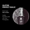 thumbnail image 2 of Red Carpet Manicure Fortify & Protect Deep Purple Glitter Gel Polish for Strong, Healthy Nails - Infused with Vitamin A & Biotin - (She'S A Gem) Led Nail Gel Color, 0.3 Fl Oz, 2 of 9