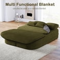 thumbnail image 6 of 75" Convertible Folding Sofa Bed,Full Size Sleeper Sofa with Blanket,Modern Chenille Fabric Floor & Futon Loveseat Couch,Memory Foam Folding Mattress Sleeper for Living Room, 6 of 7