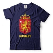 Mens Norway Coat Of Arms T-shirt Norway Patriotic Flag Country Logo Shirt Viking Heritage Tee