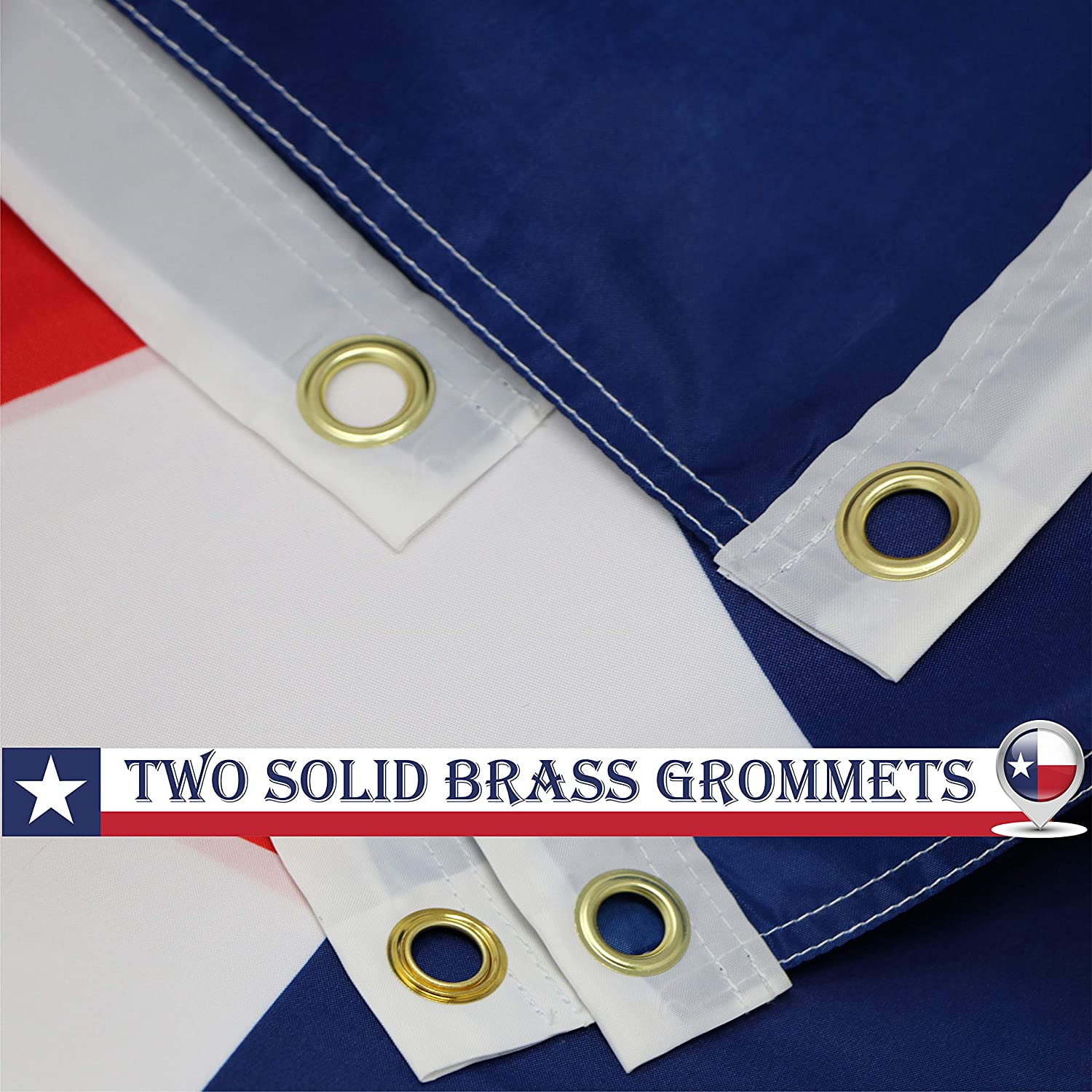 G128 Combo Pack: USA American Flag 3x5 Ft 150D Printed Stars & Texas State Flag 3x5 Ft 150D Printed