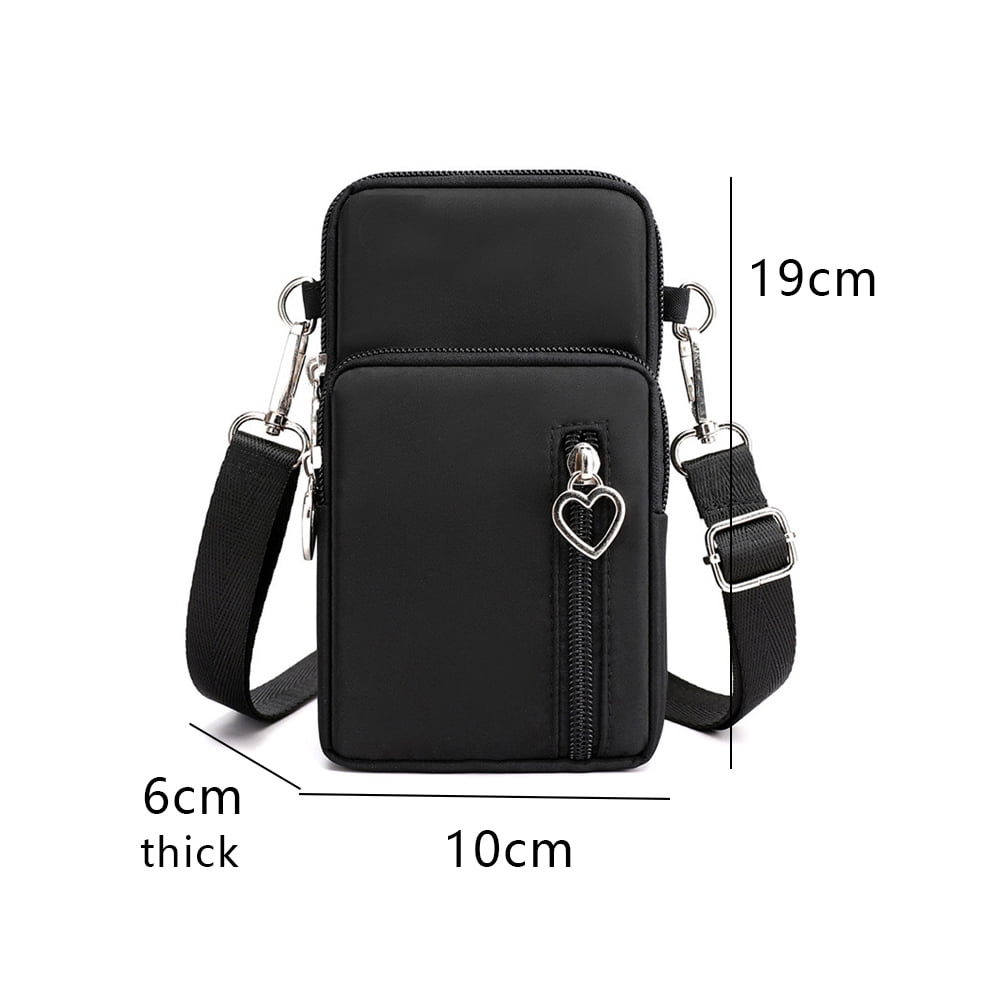 Wallet shoulder bag／ミニポーチ付／ブラック Lightweight Cross body Bags For Women Cell Phone Wallet