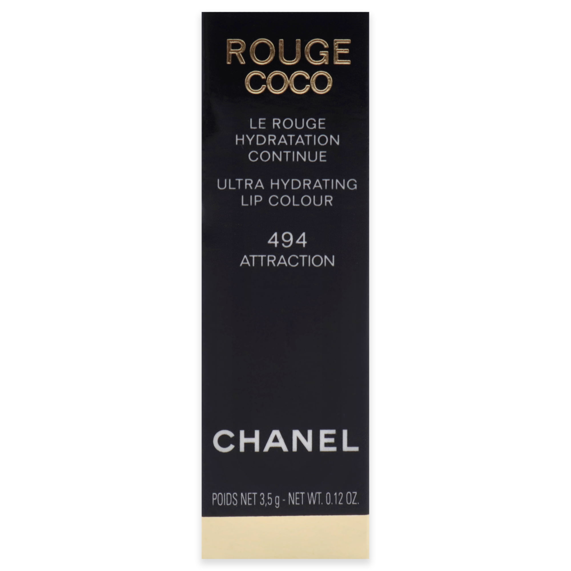  Chanel Rouge Coco Ultra Hydrating Lip Colour - 494 Attraction  Lipstick Women 0.12 oz : Beauty & Personal Care