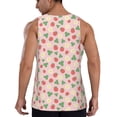 thumbnail image 3 of Fotbe Strawberry And Flowers Pattern Men's Quick Dry Workout Tank Top Gym Muscle Tee Fitness Bodybuilding Sleeveless T Shirt Breathable Workout Shirt-Large, 3 of 9