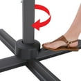 thumbnail image 3 of CorLiving 11.5ft Deluxe Offset Tilting Rotating Patio Umbrella with Aluminum Frame & Deluxe Base Weights, 3 of 9
