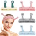 thumbnail image 1 of DragonflyDreams Diademas para el cabello, paquete de 4 diademas de caracol para lavarse la cara, microfibra suave, lana de coral, cuidado de la piel, diademas de maquillaje, accesorios para mujeres, l, 1 of 5