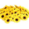 thumbnail image 1 of 50 2,8 cabezas de girasol artificiales de seda amarilla, tela floral para decoración del hogar, decoración de bodas, novia sosteniendo flores, decoración artística artesanal de jardín, 1 of 7