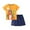 Yellow, variant on HILEELANG Toddler Boy Summer Short Clothes Sets Outfits Easter Cotton Yellow Leopard Tee Shirts Pocket Adjustable Knite Shorts Playwear Sets 2T