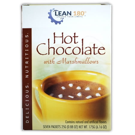 Lean 180 - Best Tasting, High Protein, Diet Friendly Hot Chocolate with Marshmallows(Pack of 4) | No Sugar Added | Low Calories | Smooth and Delicious