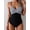 Black Srip, variant on One Piece Swimsuit Women, Bathing Suit for Women Front Cross Tie Back Womens Swimsuits
