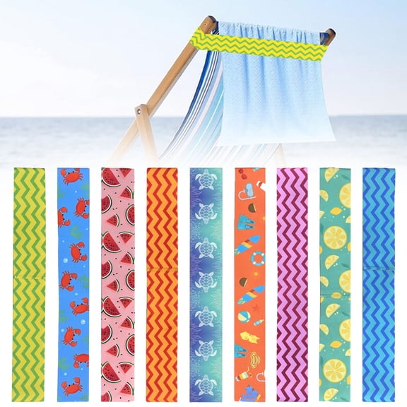 HonestMatter Towel Bands, Beach Towel Clips For Chair With Stretchy Elastic, Cruise Towel Bands For Beach Chair And Summer Travel