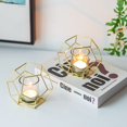 Glasseam Gold Geometric Tealight Candle Holders Bulk for Spring Wedding