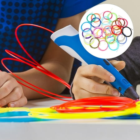NICERIO 30 Rolls of Printing Pen Filament Replacement Cores ABS for DIY Crafting Beginners
