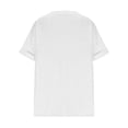 thumbnail image 4 of vigerkar Summer Cotton Plus Size Tops for Women Trendy Short Sleeve V Neck Loose Blouse Workout Basic Comfy T Shirts Tees (White, 5XL), 4 of 5