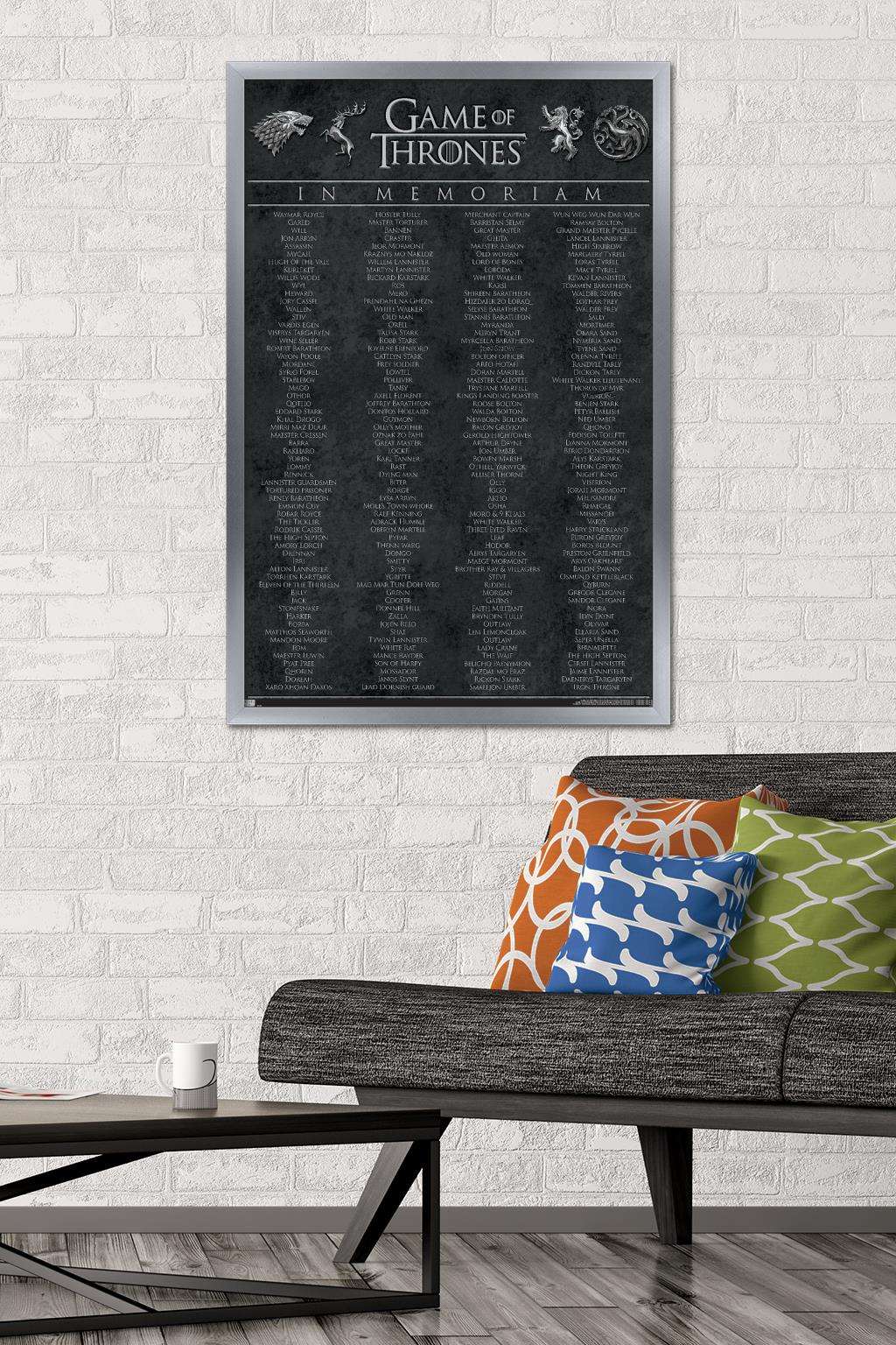 Game of Thrones - In Memoriam Wall Poster, 14.725" x 22.375", Framed -  Walmart.com