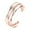 Rose Gold, variant on Fashion Women Multilayer Cross Bangle Bracelet Open Cuff Wrist Jewelry Gift Black