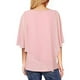thumbnail image 2 of Txlixc Blusas de gasa fluidas para mujer, blusas de cuello redondo sueltas de color sólido informales de doble capa Txlixc Moda, 2 of 5